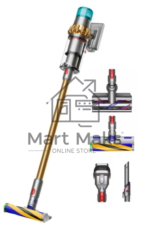 Пылесос вертикальный/ручной Dyson SV47 V15 DT золотистый, питание от аккумулятора, 240 Вт, уборка сухая, пылесборник 0.77 л, работа от АКБ max 60 мин