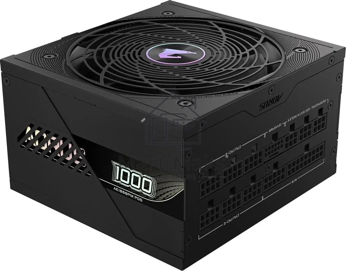 Блок питания Gigabyte ATX 1000W GP-AE1000PM PG5 Gen.5 80 PLUS platinum (20+4pin) APFC 120мм fan 16xSATA Cab Manag RTL