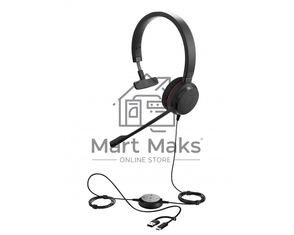 Проводная гарнитура Jabra Evolve 20, MonoMS, USB C/A adapter (PN: 4993-823-169)