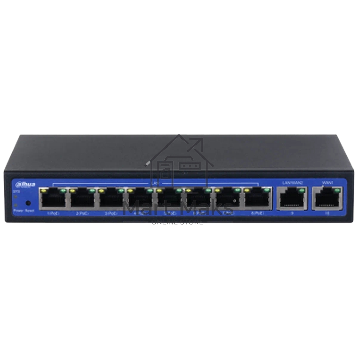 Wi-Fi контроллер Dahua DH-ERC210-P, 10×1 Гбит/с (1 WAN, 1 WAN/LAN, 8 LAN PoE), управляемый