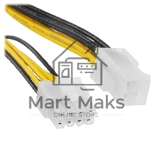 Удлинитель кабеля питания PCIe Cablexpert CC-PSU-84-20CM, PCIe 8pin(M)/PCIe 4pin(F), 20 см, пакет