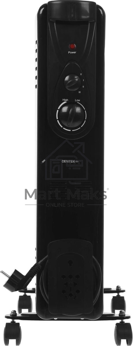 Масляный обогреватель Centek CT-6202 (11 секций) черный, 2500 Вт, 25 м2, термостат