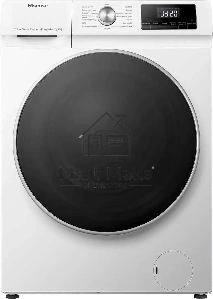 Стиральная машина Hisense WDQA8014VM белая, загрузка фронтальная 8кг, 1400 об/мин., класс: B