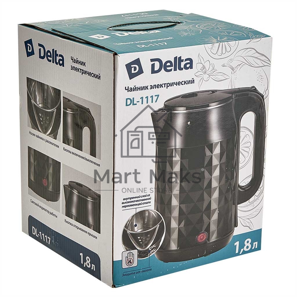 Чайник электрический DELTA DL-1117 черный