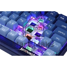 Клавиатура беспроводная Redragon Garen Pro RU RGb, бел/син, градиент,BT+2.4