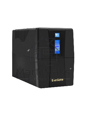 Источник бесперебойного питания ExeGate EP285476RUS Power Smart ULB-850.LCD.AVR.C13.RJ.USB 850VA/480W, LCD, AVR, 4*IEC-C13, RJ45/11, USB, черный