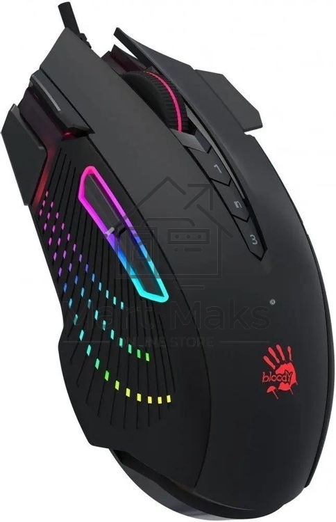 Мышь проводная A4Tech Bloody J90s черный, 8000 dpi, USB, кнопки - 12