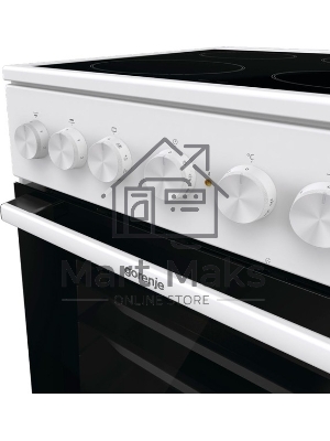 Плита электрическая Gorenje GEC5B41WG белый, конфорок 4 электрических, духовка 62 л, 50 см x 85 см x 59.4 см