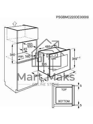 Микроволновая печь Electrolux EMS4253TEX 25л. 900Вт серебристый/черный (встраиваемая)
