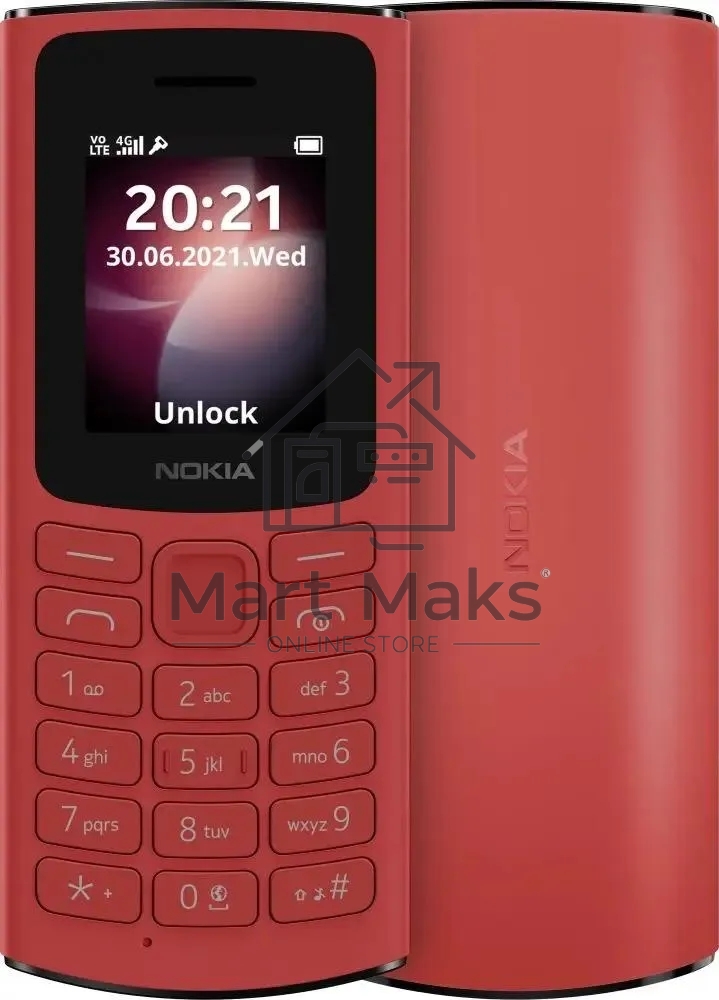 Мобильный телефон Nokia 106 TA-1564 DS EAC 4/4Mb красный