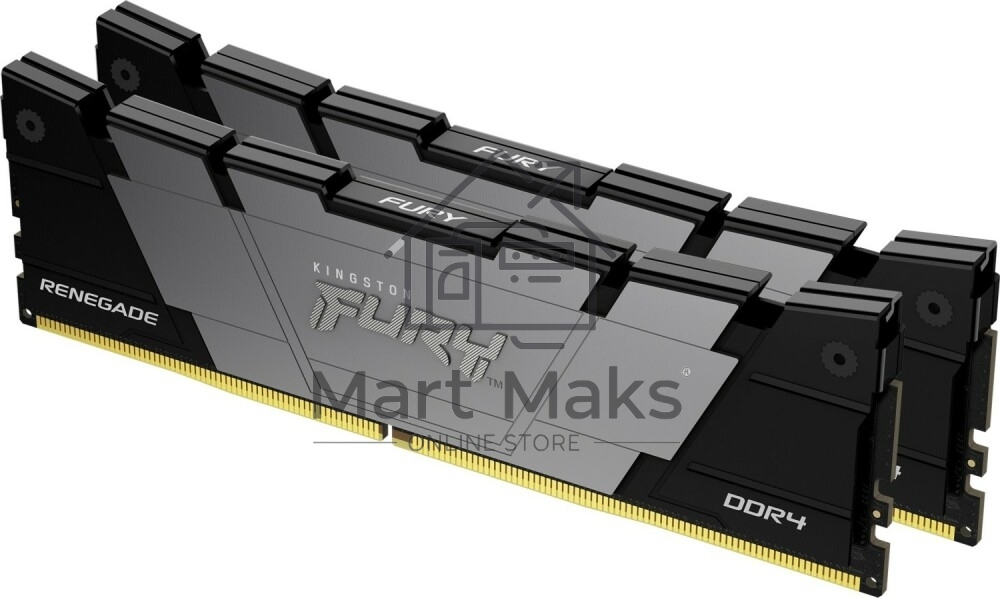 Оперативная память Kingston Fury Renegade, DDR4, 16GB (2x8GB), 5333MHz, CL20, DIMM, с радиатором, черный