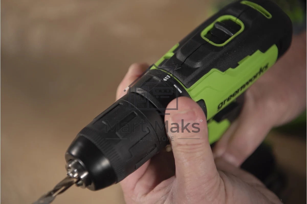Дрель-шуруповерт GREENWORKS 3704007UA, Аккумуляторная, 24В