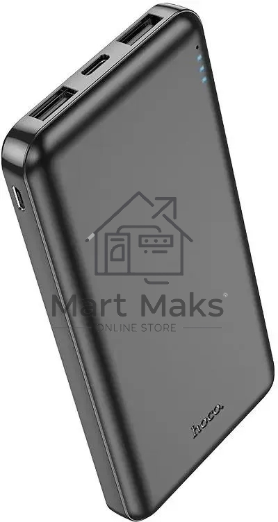 Мобильный аккумулятор Hoco J100 High-ranking 10000mAh 2.1A 2xUSB-A черный