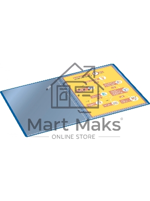 Папка с 10 прозрачными вкладками Silwerhof Eco A4, пластик, 0.5мм, синий