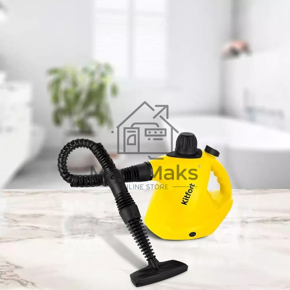 Пароочиститель ручной KITFORT KT-9138-3 черно-желтый, 1050 Вт