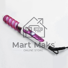 Щипцы для завивки волос Волжанка ПЛК-005 розовый/белый, 19 мм, 200 °C, 1 режим