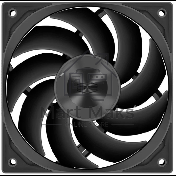 Кулер для ПК PCCooler F5R120 BK 3IN1 черный (120x120x25mm, 4-pin PWM, 46CFM, 26.88dBA, 1800RPM, 3pcs)