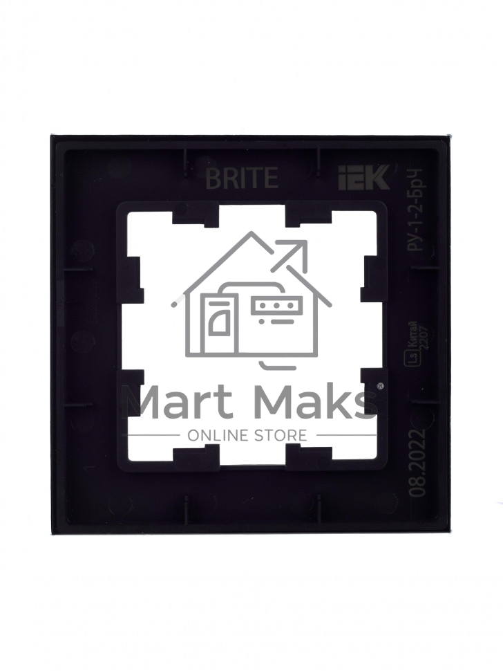 Рамка 1 -местная IEK BRITE РУ-1-2-БрЧ стекло черный