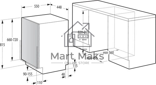 Встраиваемая посудомоечная машина Gorenje GV572D10, черный, 44.8 см, 11 компл., 44 дБ, класс A+++