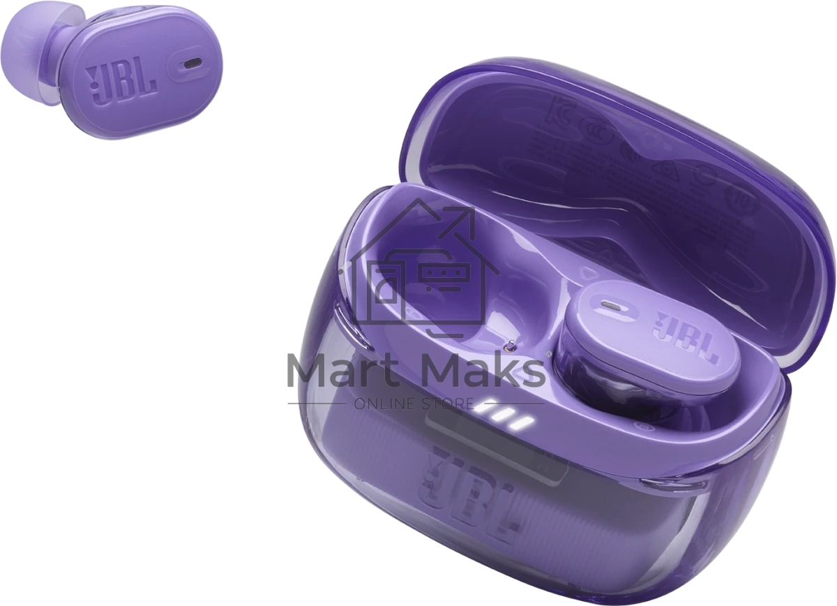 Наушники JBL, модель Tune Buds 2 Ghost фиолетовый