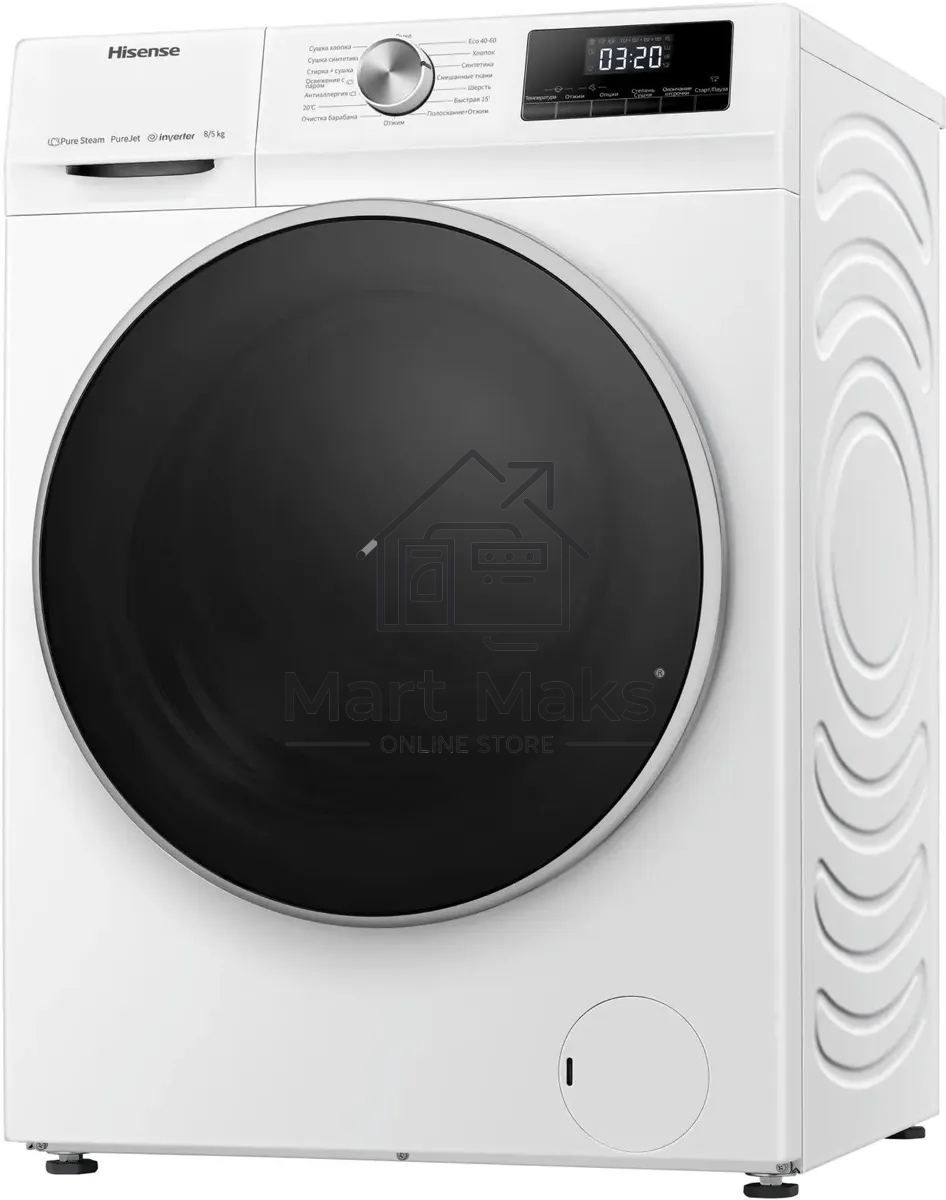 Стиральная машина Hisense WDQA8014VM белая, загрузка фронтальная 8кг, 1400 об/мин., класс: B