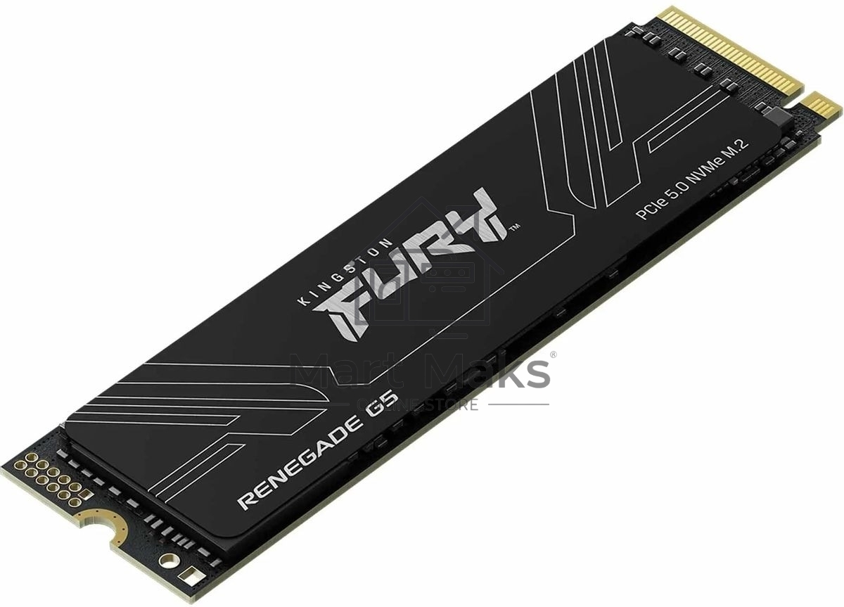 Твердотельный накопитель Kingston SSD Fury Renegade, 1024GB, M.2(22x80mm), NVMe, PCIe 5.0 x4, 3D TLC, R/W 14200/11000MB/s, IOPs 2 200 000/2 150 000, TBW 1000, DWPD 0.5 (12 мес)