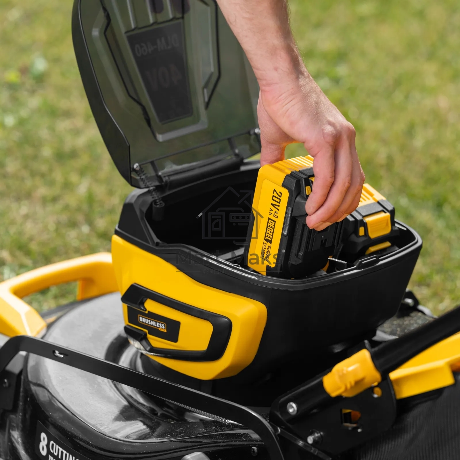 Газонокосилка аккумуляторная бесщет. Denzel DLM-460, 460 мм, травосб. 65 л., Li-Ion, 40 В