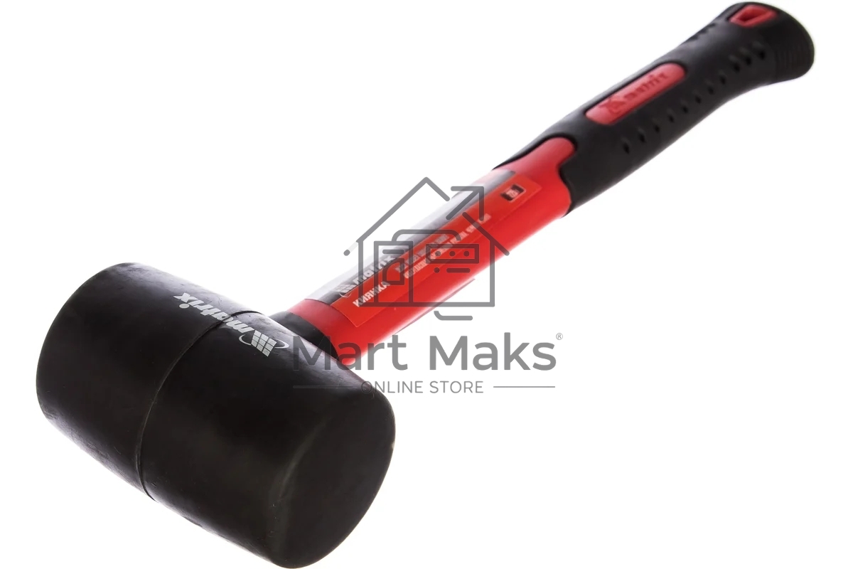 Киянка резиновая Matrix 11175, 225 г, черная резина, фибергласовая рукоятка