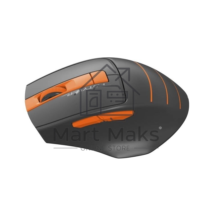 Мышь беспроводная A4Tech Fstyler FG30 серый/оранжевый, 2000 dpi, радиоканал, USB, кнопки - 5