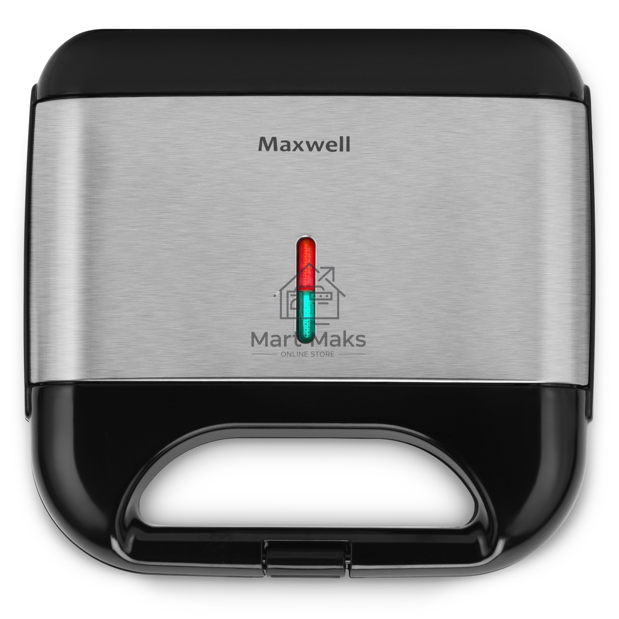 Сэндвичница Maxwell MW-1553, 800Вт, стальной/черный
