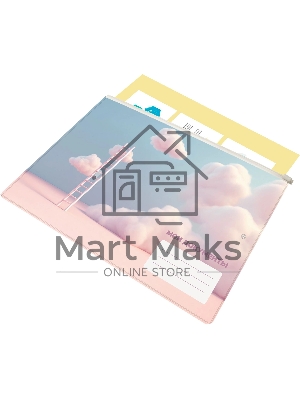 Папка на молнии ZIP Silwerhof CLOUD A5+ ПВХ 0.25мм