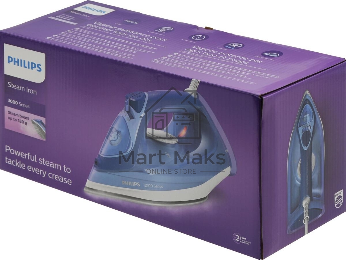 Утюг Philips DST3031/20, 2400Вт, голубой