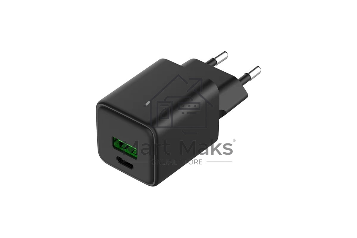 Сетевое зарядное устройство с двумя портами USB-A и Type-C, 30Вт GaN Rexant