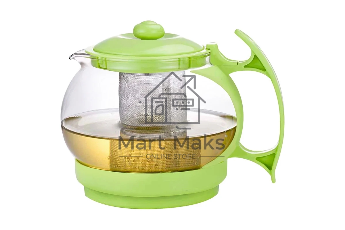 Чайник заварочный Mallony Decotto-1100 с пластик ручкой, фильтр из нерж ст, 1,1 л