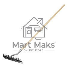 Грабли Palisad BASE двусторонние аэраторные, стальные, зубъя 11/21шт, 340 мм, деревянный черенок