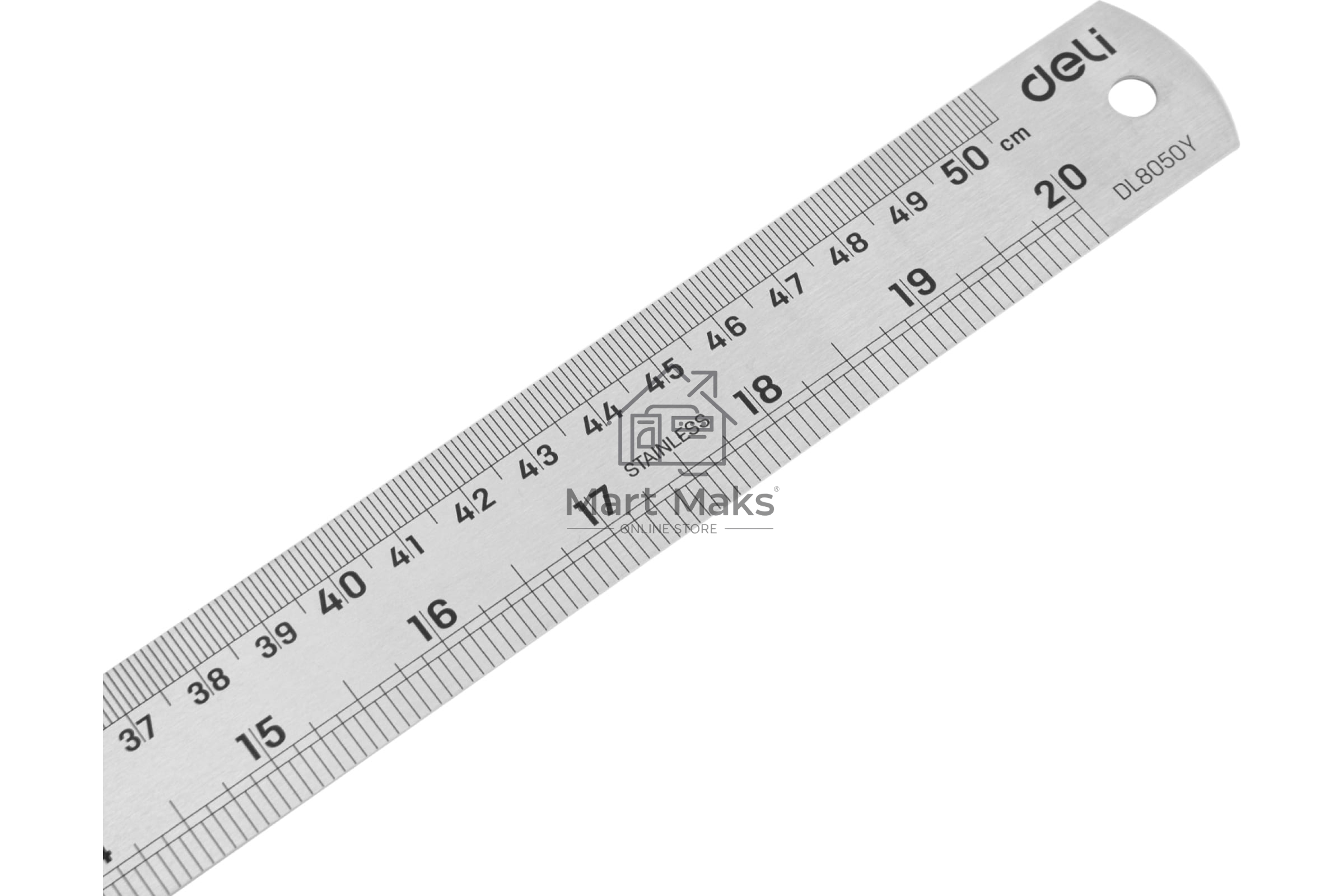 Линейка стальная Deli DL8050Y 500мм Нержавеющая сталь