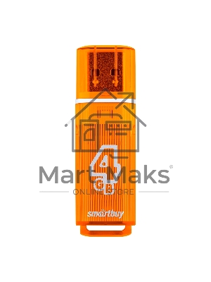 Флешка USB Smartbuy 4 Gb USB USB 2.0 Smartbuy Glossy series Orange (SB4 GbGS-Or)