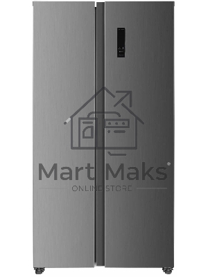 Холодильник Kraft KF-MS4801XI серый двухкамерный, 316/164 л, морозилка сбоку, No Frost, Side-by-Side