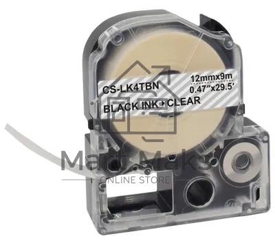 Картридж ленточный Cactus CS-LK4TBN черный, 12 мм, 9 м для Epson LW300/LW400/LW700/LW600P/LW1000P/K400/Z700/Z900