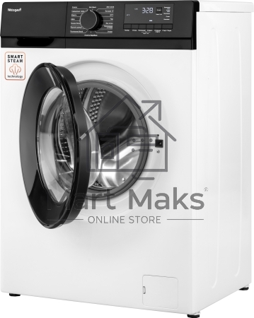 Стиральная машина Weissgauff WM 45106 Steam белая, загрузка фронтальная 6кг, 1000 об/мин., класс: A+