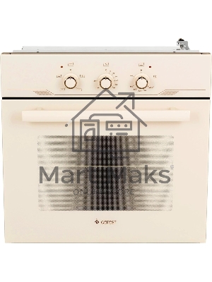 Встраиваеммый газовый духовой шкаф Gefest ДГЭ 621-01 В1, 52л, дверца с 2 стеклами, кремовый