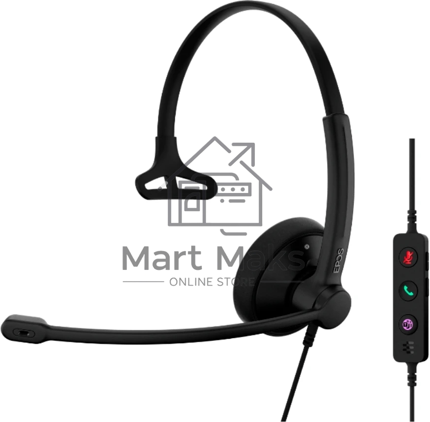 Гарнитура EPOS IMPACT 100 UC Mono чёрный, проводная, USB