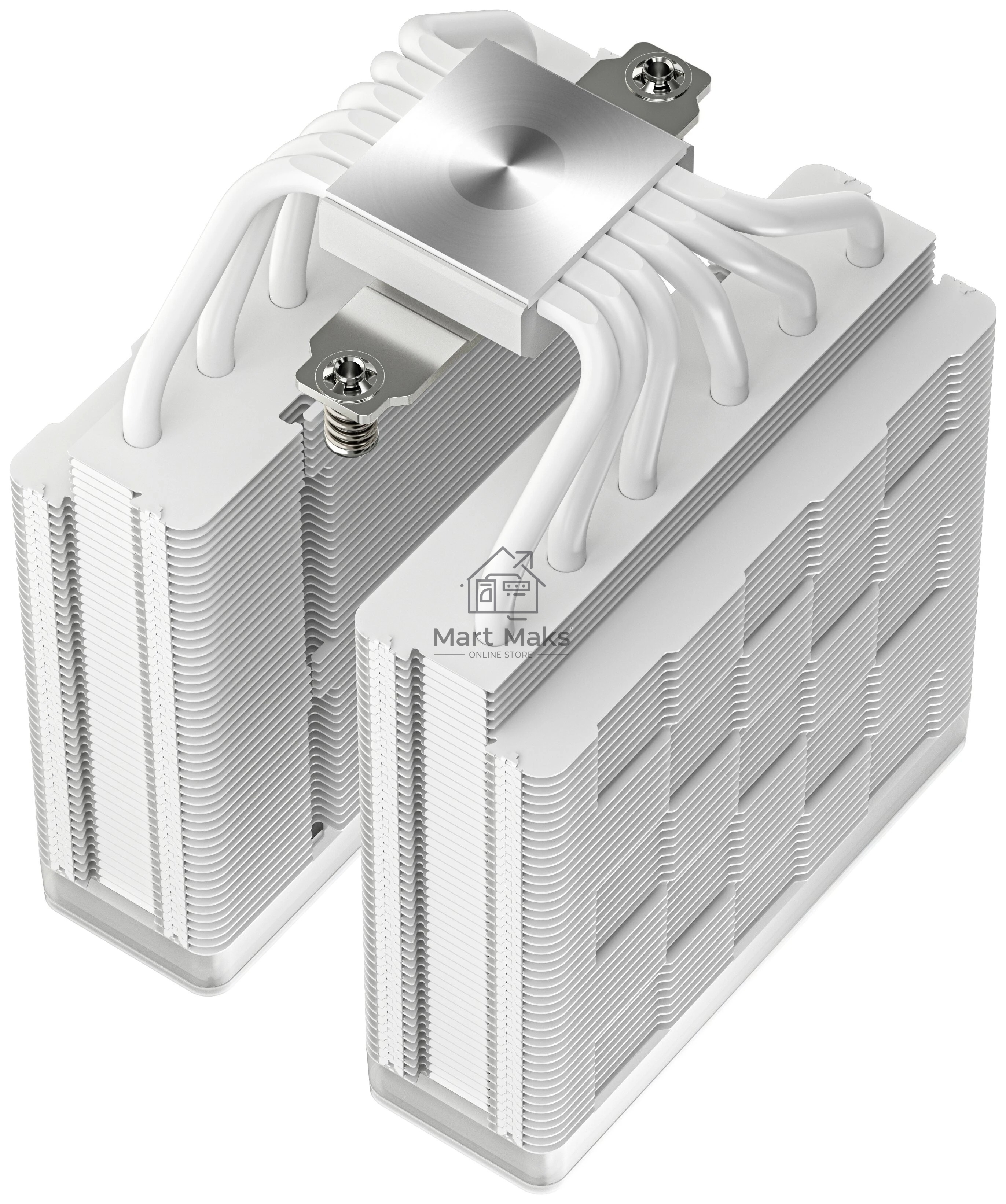 Кулер для процессора DEEPCOOL AG620 WH ARGB V2 LGA20XX/1700/1200/115X/AM5/AM4 (9шт/кор, TDP 260W, PWM, ARGB DUAL Fan 120mm, 6 тепл. трубок, белый) RET