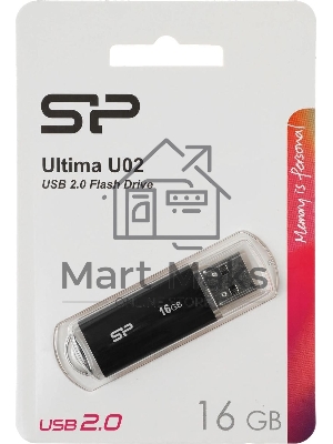 Флешка USB 16Gb Ultima U02 SP016GbUF2U02V1K USB 2.0 черный