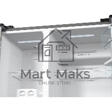 Холодильник Gorenje NRR9185EAXLWD серебристый двухкамерный 353/191л морозилка снизу, No Frost, Side by Side