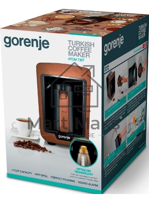 Кофеварка Gorenje ATCM730T медный/черный, исп. кофе - молотый, 0.27 л, 730 Вт.