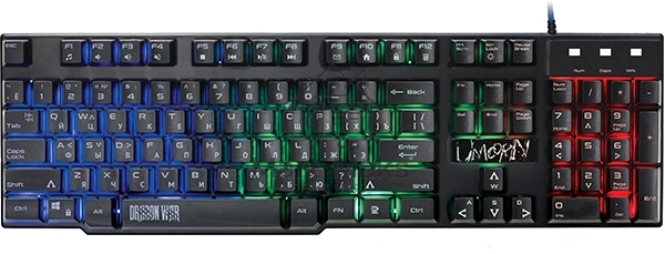 Клавиатура Qumo Unicorn K01, проводная, 104 клавиш мультимедиа, встроенная радужная подсветка