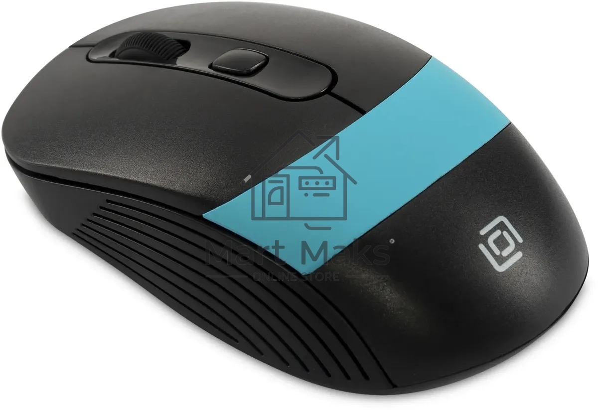 Мышь беспроводная Oklick 310MW черный/синий, 3200 dpi, радиоканал, USB, кнопки - 4