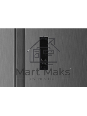 Холодильник Kraft KF-MS4801XI серый двухкамерный, 316/164 л, морозилка сбоку, No Frost, Side-by-Side