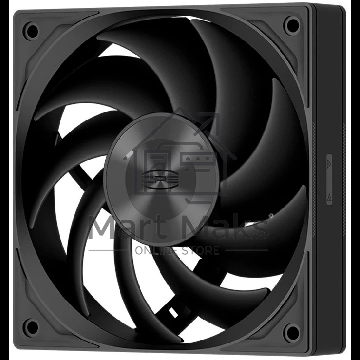 Кулер для ПК PCCooler F5R120 BK 3IN1 черный (120x120x25mm, 4-pin PWM, 46CFM, 26.88dBA, 1800RPM, 3pcs)